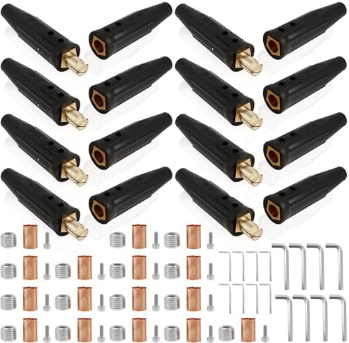 8Set LC-40 Welding Lead Connectors, 350A Cable Connectors for 1/0-2/0 Cable