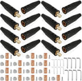 8Set LC-40 Welding Lead Connectors, 350A Cable Connectors for 1/0-2/0 Cable
