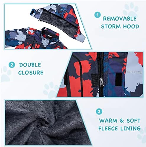 FARVALUE Boys Waterproof Ski Jacket Windproof Winter Coat Warm Snow Coat Outdoor Raincoats with Removable Hood