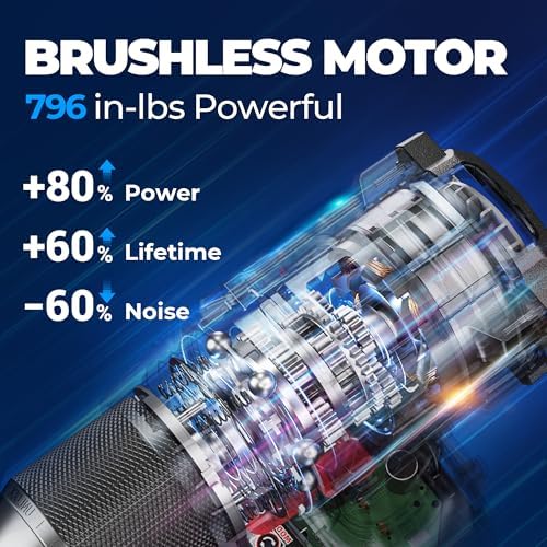 DongCheng 796 in-lbs (90Nm) 20V Brushless Cordless Hammer Drill