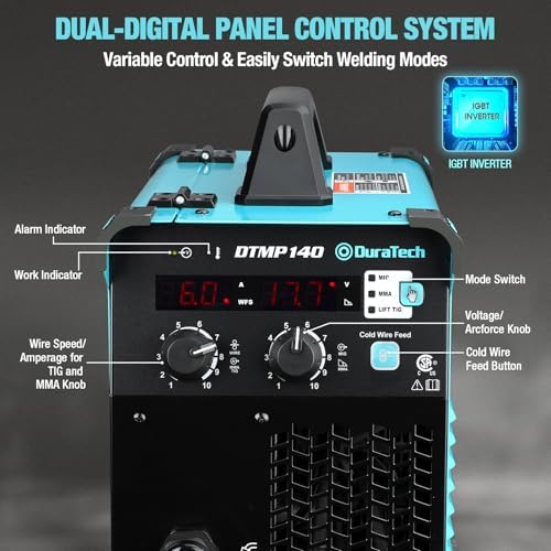 DURATECH 140Amp MIG Welder, 120V 4-in-1 Welding Machine with Welding Gun