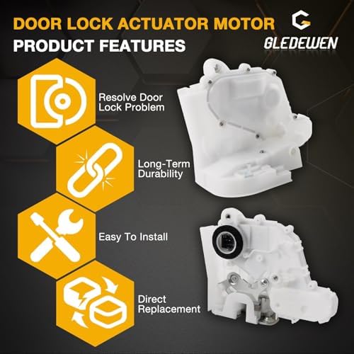 2Pcs Front Door Lock Actuator for 2007-2011 Honda CR-V CRV EX EX-L LX SE, Driver and Passenger Side Door Lock Latch Assembly Replacement 72610-SWA-A01, 72110-SWA-D01