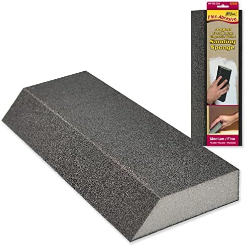 Ivy Classic 42030-12 Medium/Fine Angled Drywall XL Sanding Sponge, Flex-Abrasive, 12-Pack