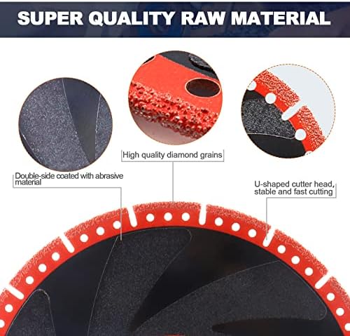 Metal Cutting Diamond Blade 5"- BRSCHNITT 2pcs 125mm All-Purpose Diamond Saw Blade for Rebar Sheet Metal Angle Iron Stainless Steel Concrete.