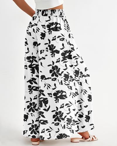 BTFBM Wide Leg Flowy Palazzo Pants for Women