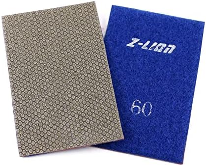 Z-Lion Diamond Abrasive Paper Sheets 60 Grit Diamond Sandpaper Nylon Back for Grinding Stone Glass Ceramic(1 Pcs)