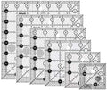 Creative Grids - 6 Square Quilt Rulers - 2.5", 3.5", 4.5", 5.5", 6.5", 7.5"