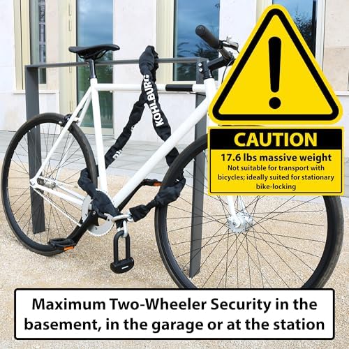 KOHLBURG 18lbs Massive Motorcycle Chain Lock [Sold Secure Diamond] 7ft Long