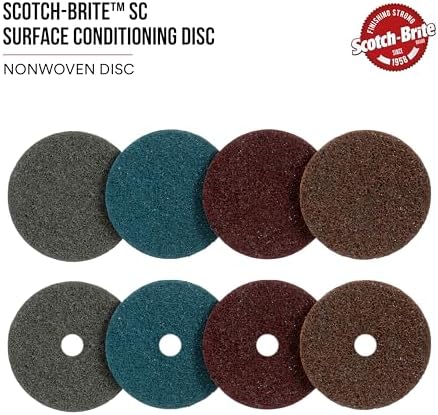 Cubitron Surface Conditioning Disc for Sanding - Metal Surface Prep - Hook and Loop - Aluminum Oxide - Medium Grit - 4.5 inch diam. - Pack of 10