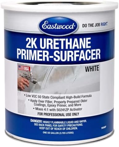 Eastwood 2K Urethane Primer Paint Surfacer White Gallon and Activator Kit