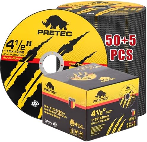 55 Pack Cut Off Wheels 4-1/2", Metal Cutting Wheel for Angle Grinder
