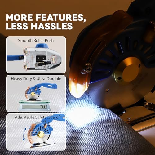 BAOSHISHAN 100mm Plug-in Electric Fabric Rotary Cutter Heavy Duty