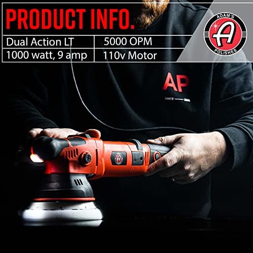Adam's Polishes SK Pro 15mm Car Polisher - Professional Buffer Polisher For Car Detailing | Use W/Car Polish, Polishing Compound, or Car Scratch Remover | Car Wash Clay Bar Ceramic Coating