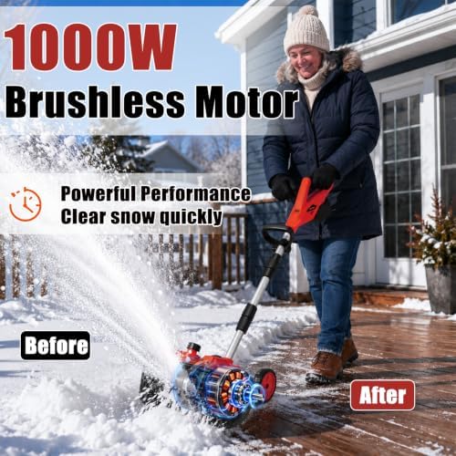 Electric Snow Shovel Cordless 16 Inch Compatible with Milwaukee M18 Battery