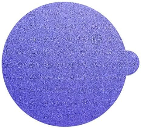 Benchmark Abrasives PSA No Hole 6 Inch Sanding Discs with Premium Ceramic Purple Automotive Orbital Sander Sandpaper 6 Inch Sanding Disc Self Stick Surface Blending Rust Removal (50 Pack), 80 Grit