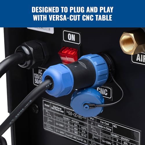 Eastwood Versa-Cut CNC Cut 40A Plasma Cutter Machine with Cutting Machine Torch | Professional and Industrial Grade Metal Precision Cutting and Sheet Fabrication Tools | Dual Voltage 120V / 240V