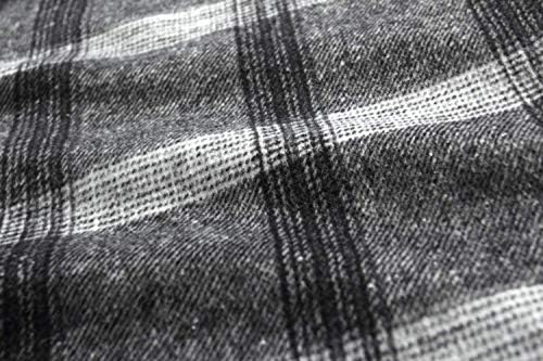 IDEALSANXUN Womens Plaid Wool Skirts Elastic Waist A-Line Pleated Tartan Long Skirts