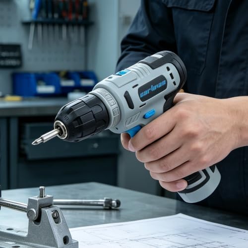 CARTMAN 150-Piece 8V Cordless Drill Hand Tool Set Blue Household Repair Kit