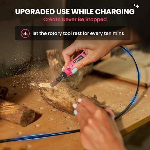 HARDELL Mini Cordless Rotary Tool, 43pcs Lightweight Rotary Tool Kit