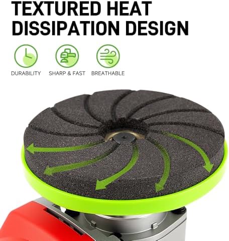LOZLIN Diamond Polishing Pads, 3 Pack 4 Inch, for Tile, Marble and Granite, Chamfering, Edge Shaping, 50/100/200 Grit, Angle Grinder