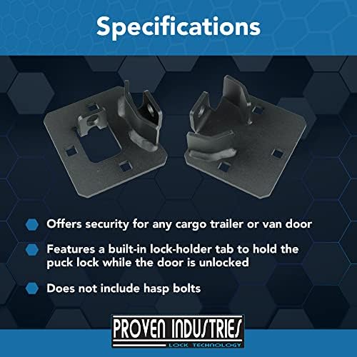 Proven Industries Trailer Door Hasp Lock - Puck Lock Ready Design