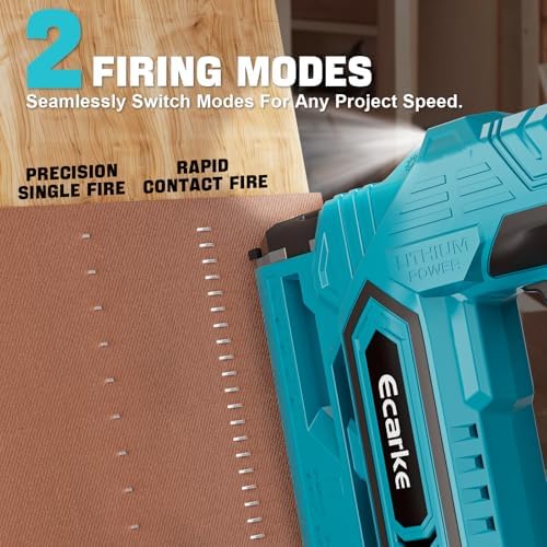 Ecarke Cordless Brad Nailer 2-in-1 Compatible with Makita 18V Battery, 18 Gauge Nail Gun 5/8 to 1-1/4 Inch with 2000 Nials for Wood Carpentry, Powered Electric, 2 Mode, Tool Only