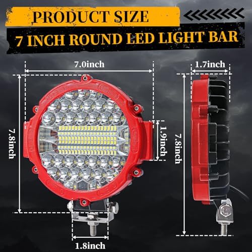 Round LED Offroad Light Pods 7 Inch 201W Auxiliary Driving Work Fog Lights