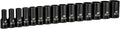 Capri Tools 3/8 in. Drive Semi-Deep Impact Sockets Set, Metric, 8 to 22 mm, 15-Piece