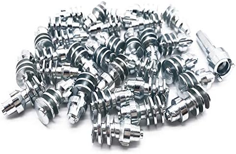 Screw in Tire Stud,Spikes for tire,Marrkey 100PCS Steel Body Carbide Tips [Security Anti-Skid] Wheel Tyre Snow Tire Spikes for Haul Trucks Cranes Loaders Huge Equipment MS1912(12 x 24.5mm)