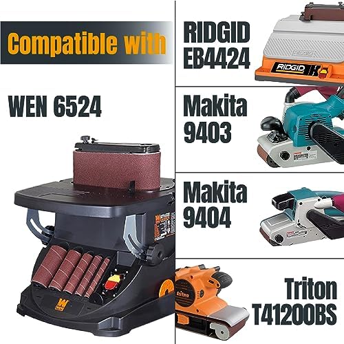 POWERTEC 4 x 24 Inch Sanding Belts, 20 PK, 240 Grit, 4x24 Belt Sander Sanding Belts Assortment, Aluminum Oxide Sandpaper for Oscillating Belt Sander, Woodworking, Metalworking (110040-P2)