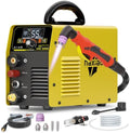 haxiaoer 55A Plasma Cutter [Large LED Display], Non Touch Pilot ARC High Frequency Air Power Plasma Cutter Machine, DC Inverter 110V/220V Dual Voltage Plasma Cutting Machine, PT/2T/4T, 1/2” Clean Cut