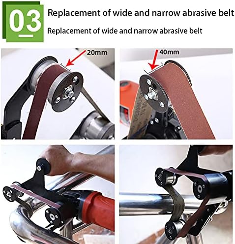 Belt Sander Attachment,Adapter Angle Grinder Bearing Sanding Support Tool Pipe Tube Bracket Accessories Cast Iron ABS Polishing Professional Accessories (5/8”-11 UNC)