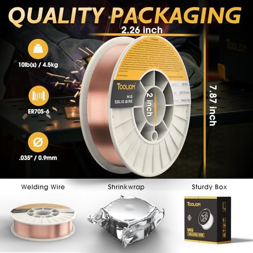 TOOLIOM ER70S-6 0.035" Mild Steel MIG Welding Wire 10LB 2PCS