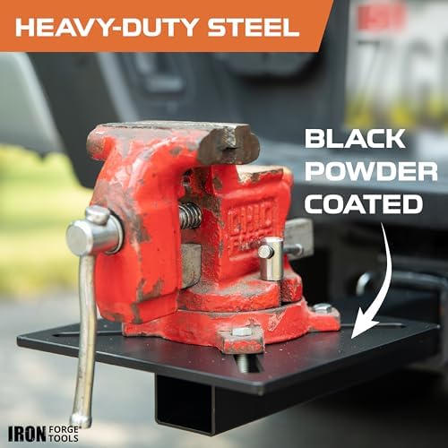 Iron Forge Tools Hitch Mount Vise Plate for Truck Trailer Hitch Receiver