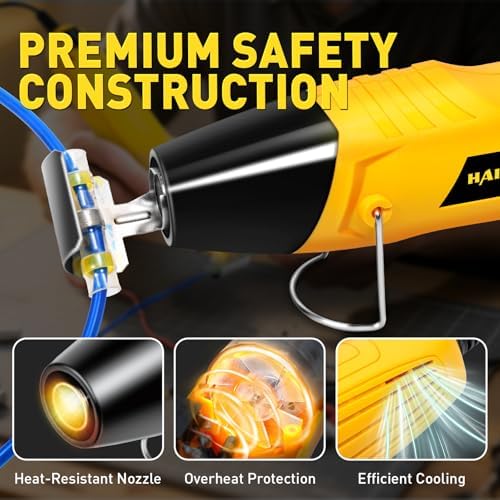 haisstronica 340PCS Solder Seal Connector Kit, 350W Heat Gun, AWG 26-10