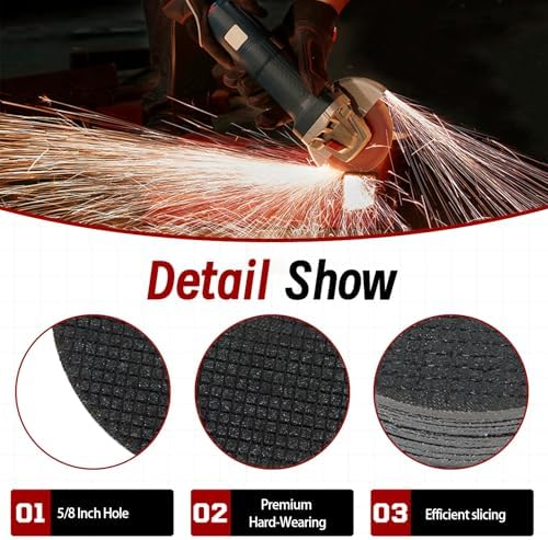 findmall 25 Pack 4" x.040 x5/8" Cut Off Wheel Aluminum Oxide