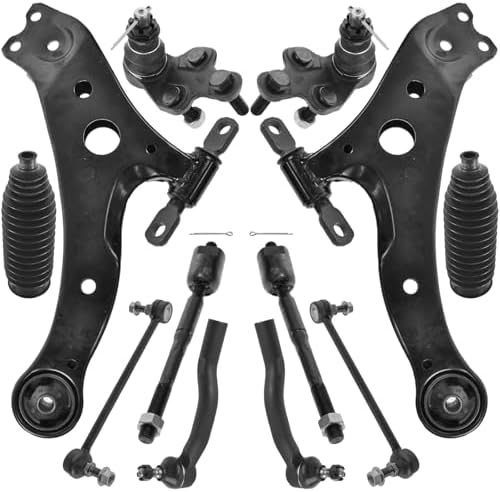 TRQ Front Steering & Suspension Kit Ball Joint Control Arm Steering Rack