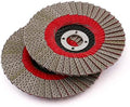 Z-LION 2 Pcs 4" Flap Sanding Disc Diamond Electroplated Grit 60 Sanding Sandpaper Wheel