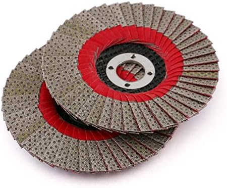 Z-LION 2 Pcs 4" Flap Sanding Disc Diamond Electroplated Grit 60 Sanding Sandpaper Wheel