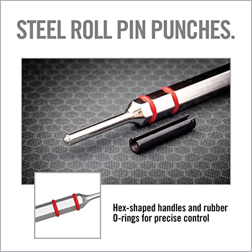 Real Avid Accu-Punch Hammer & Roll Pin Punch Set – Armorers Tool Kit with Small Hammer, 4 Interchangeable Heads, Roll Pin Punch Tools, Pin Starter & Kickstand Case for Organization
