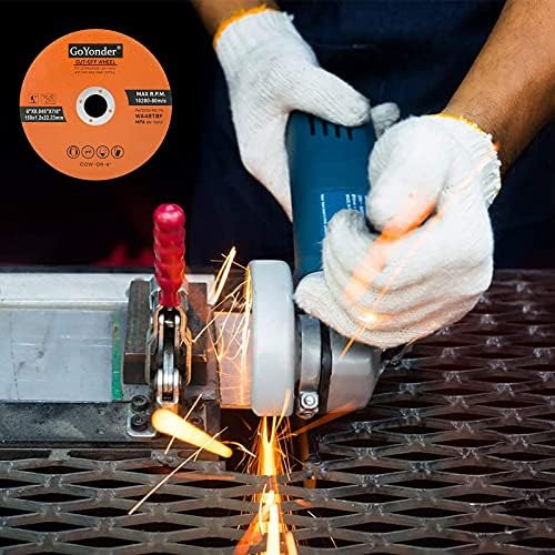 GoYonder 6 Inch Cut Off Wheels 6" x 0.045" x 7/8" Cutting Wheels for Die Grinders Cutting Discs 50 Pack