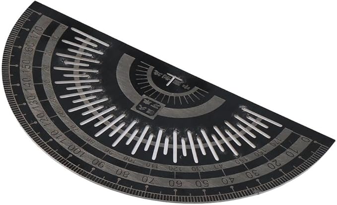 Black Stainless Steel Angle Protractor Precision Marking Protractor Angle Measure Tool Electroplated Woodworking Ruler Measuring Tool