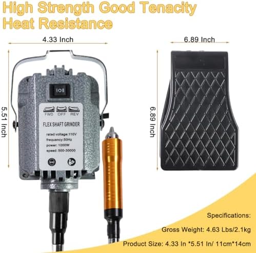 1000W 30000RPM Flex Shaft Rotary Tool Foot Pedal Hanging Grinder