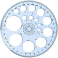 White Round Protractor 360 Degree, Plastic Full Circle Template, 16 Sizes Drawing Tool, Technical Drawing