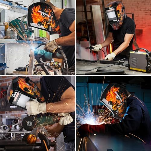 Welding Helmet True Color Auto Darkening Hood for TIG MIG ARC Welder Mask with Adjustable Shade Range 4/5-9/9-13…