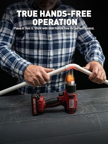 Cordless Heat Gun, Max 100 Minutes Run Time, Max 1022℉ (Battery Included)
