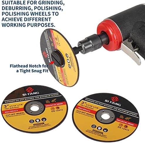 2 Pack Mounting Mandrel 3/8" & 1/4" Arbor Hole for Cut-Off Wheel Circular Saw Blade 1/4" Shaft for Die Grinder Rotary Tool