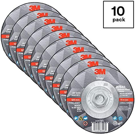 3M Silver Depressed Center Grinding Wheel, 87446, 36+, T27 Quick Change