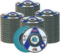 Sali 48 Pack Zirconia Flap Disc 80 Grit 4.5" x 7/8-Inch Sanding Disc Bevel Type #29 Premium and Industrial Grade Angle Grinder Grinding Wheel High Performance Edge Grinding