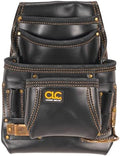 CLC Custom Leathercraft 179354 Carpenter's Nail and Tool Bag Reversed Top Grain, 10 Pocket